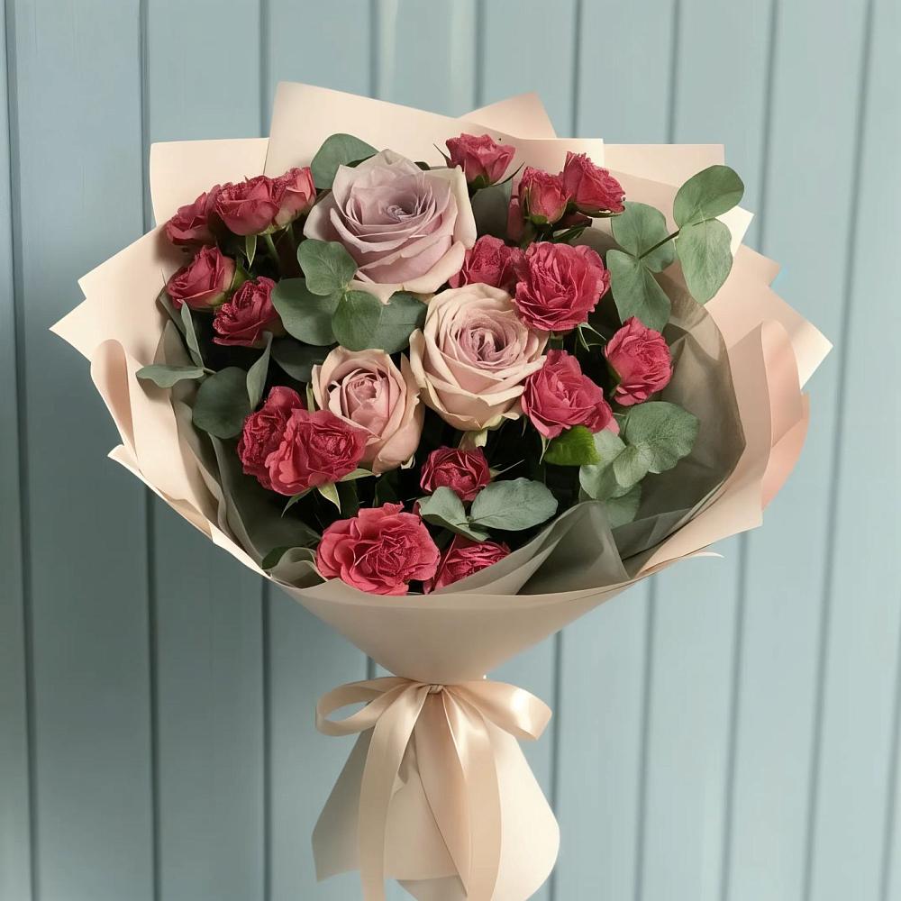 Букет цветов из: Гвоздики и Розы в Юшково