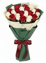 Букет Микс из красных и белых роз #REPLACE_PRED# Юшково