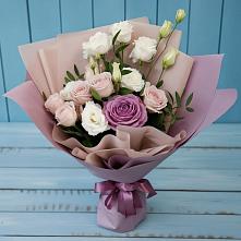 Букет цветов из:  Розы и Лизиантусы в Юшково