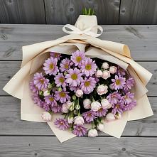 Букет цветов из:  Розы и Хризантемы в Юшково