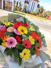 Букет цветов из:  Герберы #REPLACE_PRED# Юшково