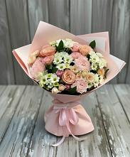 Букет цветов из:  Гвоздики, Розы и Хризантемы в Юшково