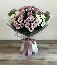 Букет цветов из:  Хризантемы и Розы в Юшково