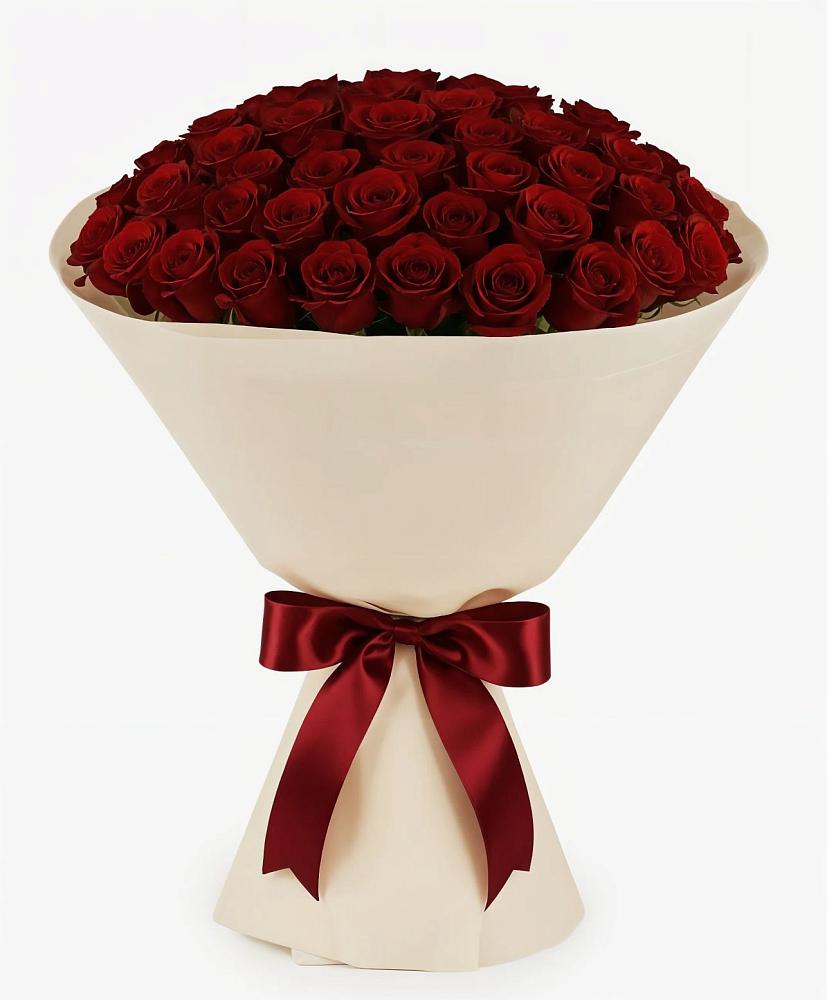 Букет 101 Бордовая роза Блэк Бакарра в Юшково